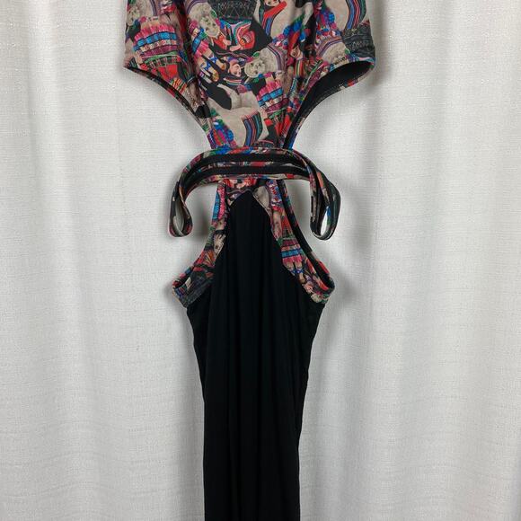Agua Bendita Peru Body Con Cutout Dress Sz.M - Picture 5 of 14